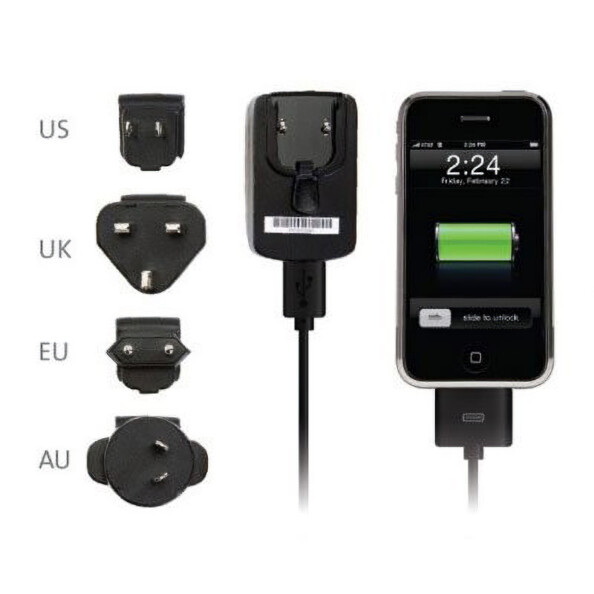 Wereldstekker met dockaansluiting voor iPhone en iPod
