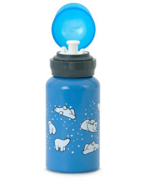 Laken blauwe drinkfles 0,35 liter met IJsbeer Flocke