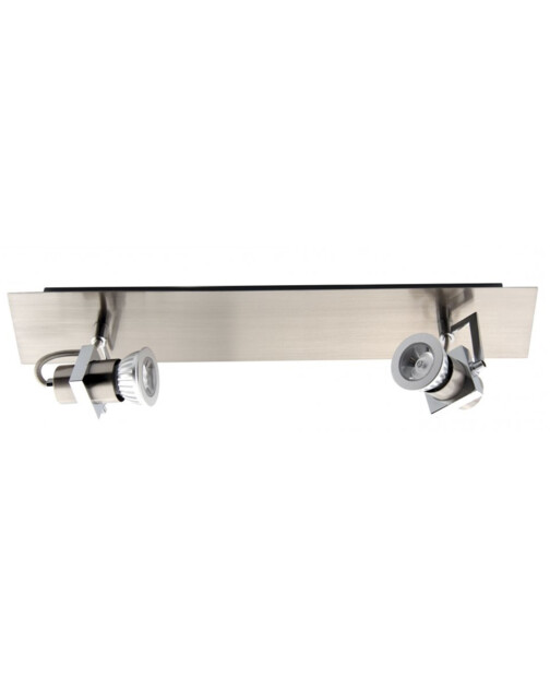 Aluminium design plafonnière met 2 GU10 LED-spots