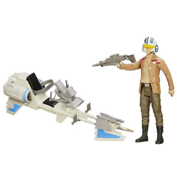 Star Wars Episode VII Poe Dameron met Speeder Bike (Hasbro)
