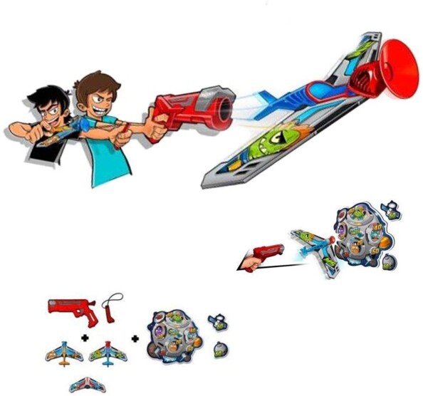 Sky Challenger Attack Silverlit set met blaster en vliegtuigen