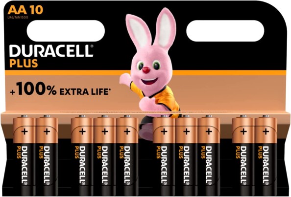 Duracell Plus AA LR6 alkaline batterijen 10 stuks