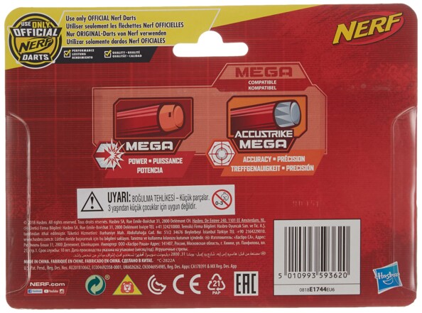 Nerf Mega AccuStrike navulling x 10 (officiële darts)