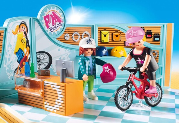 PLAYMOBIL Bike & Skate Shop met ramp en accessoires