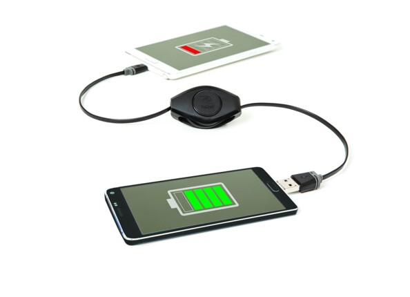 Retrak Micro-USB naar USB PowerShare intrekbare kabel