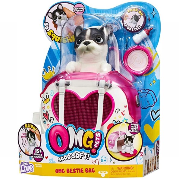 Little Live Pets OMG Pet Playset Bestie Bag interactieve puppy met gelu