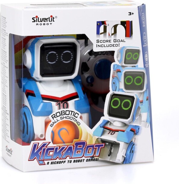Silverlit KickaBot bleu: afstandsbediende voetbalrobot met schietfunctie