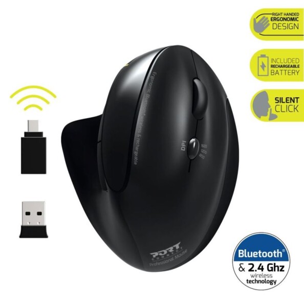 PORT Connect verticale Bluetooth muis voor ergonomisch werken