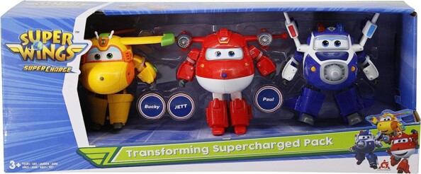 3 figurines robots transformables Super Wings saison 4 Alpha Group