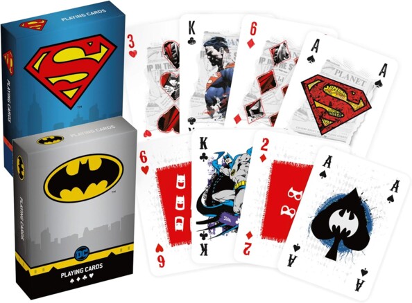 Batman & Superman 2 x 54 kaarten van Cartamundi