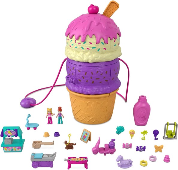 Polly Pocket speelset met ijsje en meerdere functies