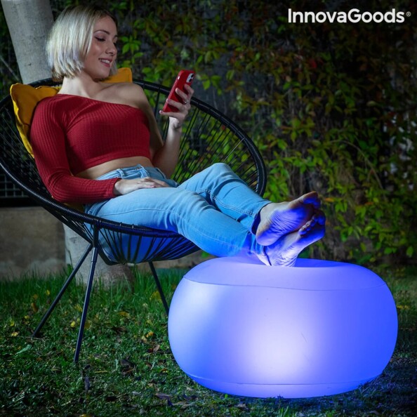 Sfeervolle verlichting en extra comfort met de InnovaGoods Pulight opblaasbare L