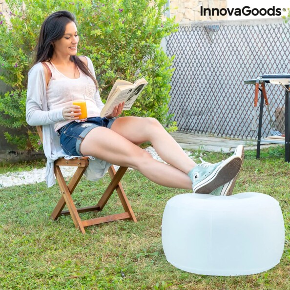 Sfeervolle verlichting en extra comfort met de InnovaGoods Pulight opblaasbare L