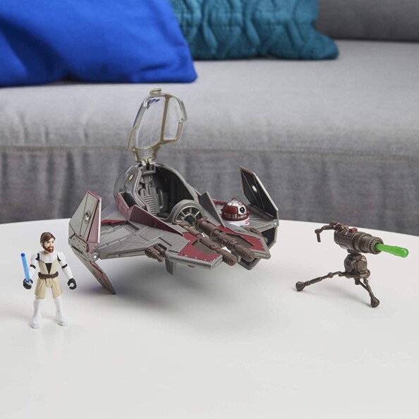 Star Wars sterjager met Jedi-figuur van Obi-Wan Kenobi