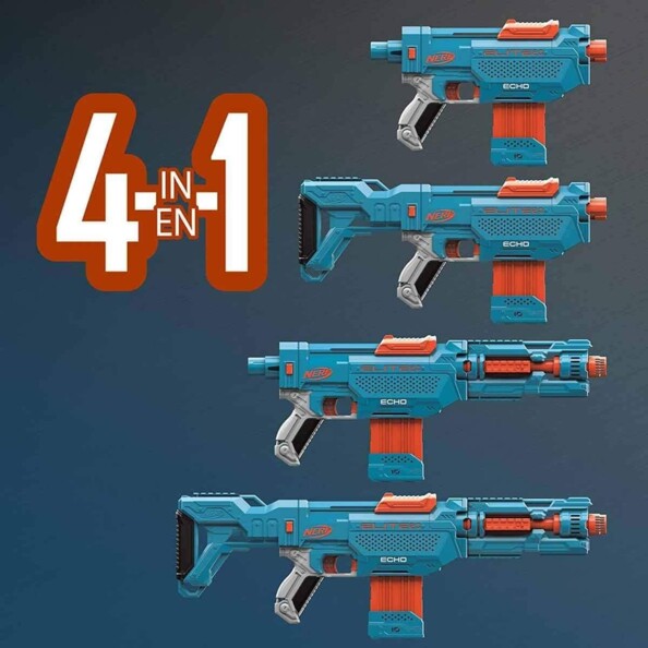 Hasbro Nerf Elite 2.0 Echo CS-10 blaster met magazijn en 24 darts