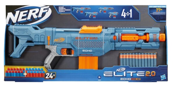 Hasbro Nerf Elite 2.0 Echo CS-10 blaster met magazijn en 24 darts