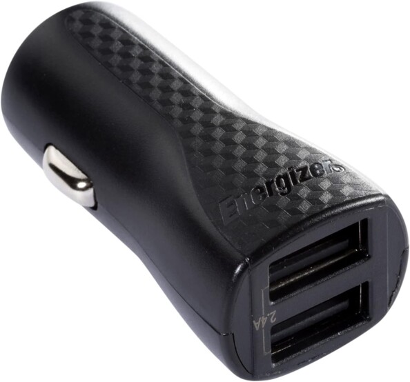Energizer 12V autolader met 2 x USB 2,4 A en 2 kabels