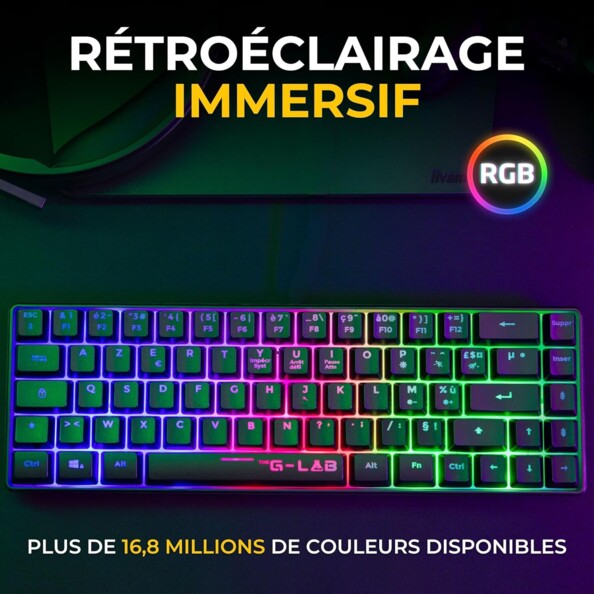 The G-Lab Keyz Hydrogen WL draadloos gamingtoetsenbord