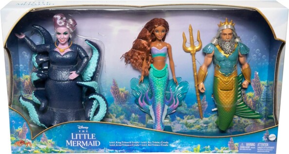 Disney De Kleine Zeemeermin poppenset met Ariel Triton en Ursula