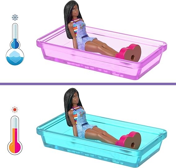 Mattel Mini BarbieLand set met 4 poppen en 4 voertuigen