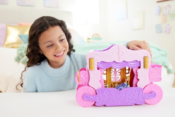 Magisch speelplezier met een koets die in een kasteel verandert