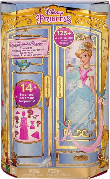Mattel Disney Assepoester prinsessenpop met verrassende koninklijke jurken