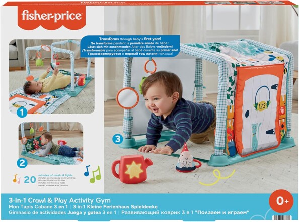 Fisher-Price Mon Tapis Cabane 3 en 1 speelmat voor baby’s
