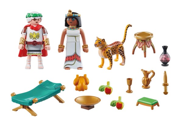 PLAYMOBIL Astérix 71270 Caesar & Cleopatra met luipaard