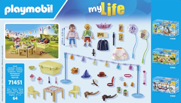 PLAYMOBIL My Life 71451 Kostuumfeest met 2 figuren en verkleedaccessoires