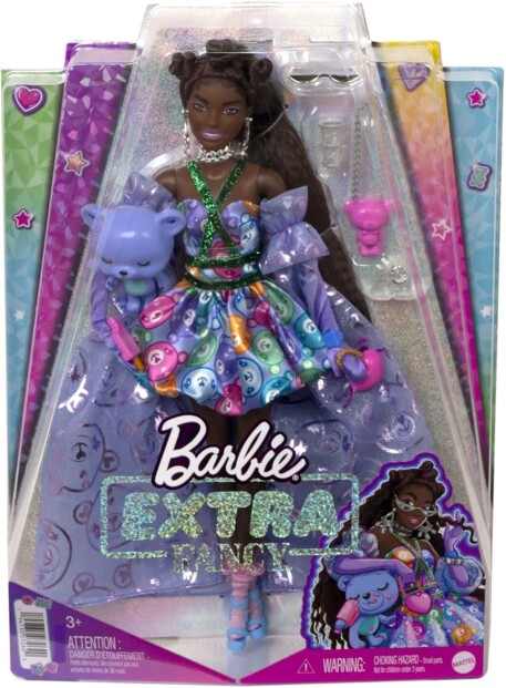Barbie Extra Chic HHN13 pop met teddyprintjurk