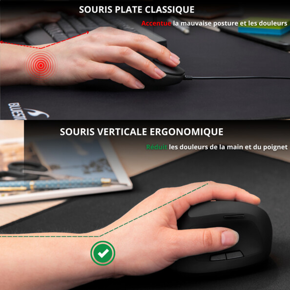 M-W-ERGO ergonomische optische muis met kabel – 7600 dpi