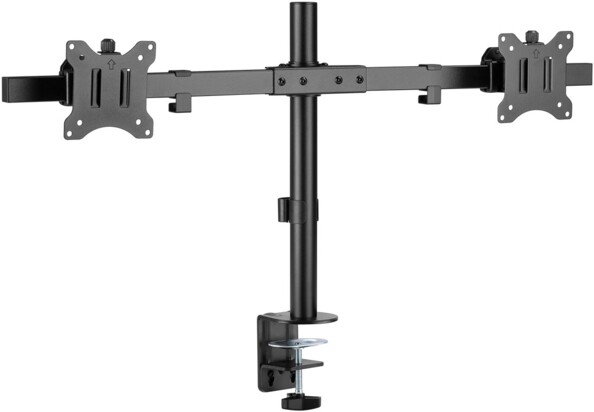 Dubbele monitorhouder voor 2 schermen van 17 tot 32 inch