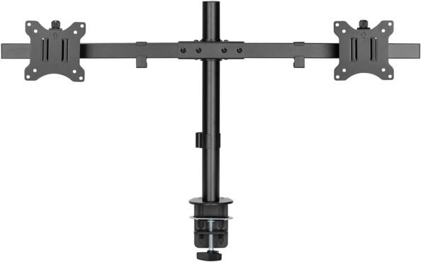 Dubbele monitorhouder voor 2 schermen van 17 tot 32 inch