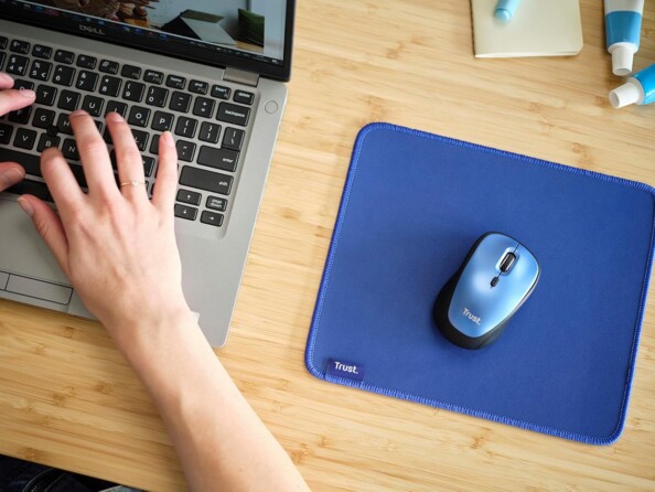 Trust Boye Eco Blue muismat voor dagelijks comfortabel gebruik