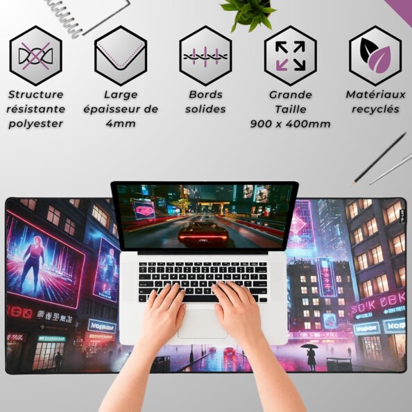 PAD CYBERCITY XXL gaming muismat 900 x 400 mm