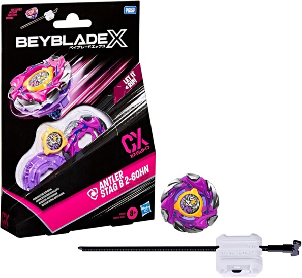 Hasbro CX Beyblade X Antler Stag B 2-60HN tol met lanceerder