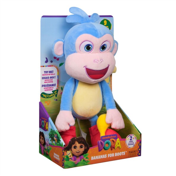Dora interactieve knuffel Boots 35 cm met banaan