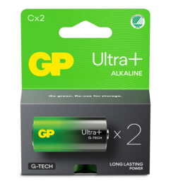 GP Ultra+ C LR14 alkalinebatterijen x 2