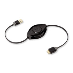Retrak USB 3.0 Type-A naar Micro-B intrekbare kabel