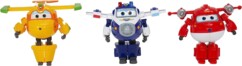3 figurines robots transformables Super Wings saison 4 Alpha Group