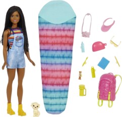 Barbie Familie Brooklyn kampeerset met pop en accessoires