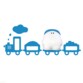 Philips MyKidsRoom Buddy Train wandlamp blauw (45630/35/16)
