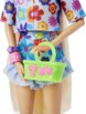 Mattel Barbie Extra pop met bloemenjurk en konijntje