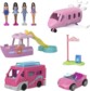 Mattel Mini BarbieLand set met 4 poppen en 4 voertuigen