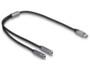 Adaptateur USB-C mâle vers double jack femelle 3,5 mm 40 cm de la marque DeLock