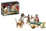 Set Playmobil Astérix César et Cléopâtre avec boîte, Cléopâtre tenant un vase et César allongé